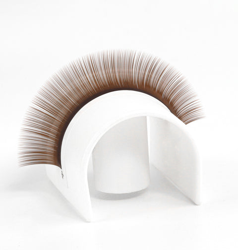Premium Colored Lashes - Natural Brown - 0.1mm